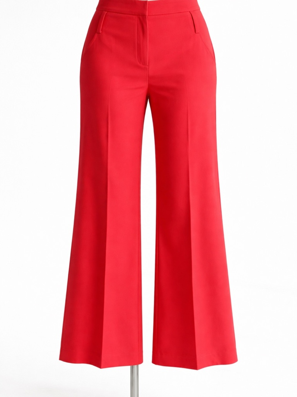 New York & Company Bold Red High-Rise Wide-Leg Pants
